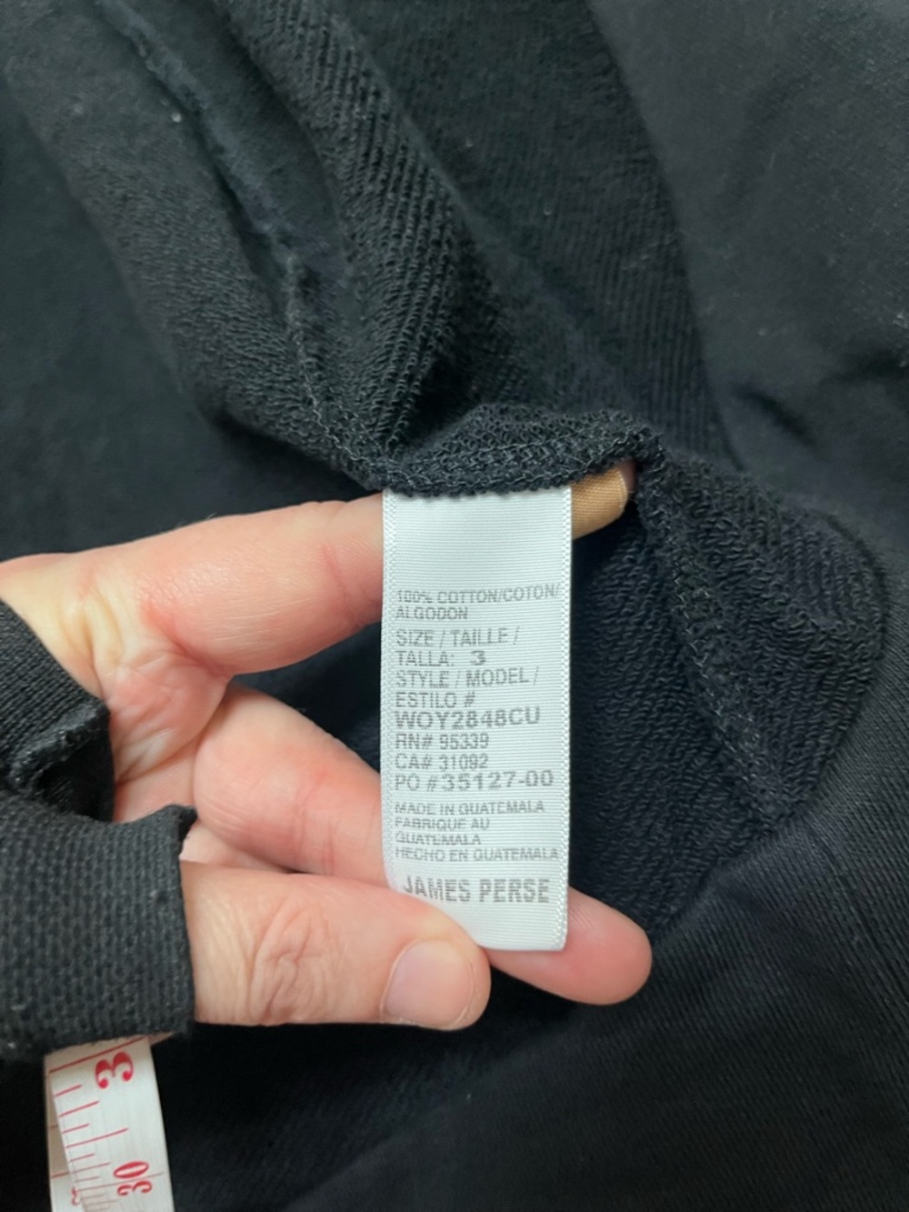 James Perse L black cotton French terry open jacket - Picture 5 of 12